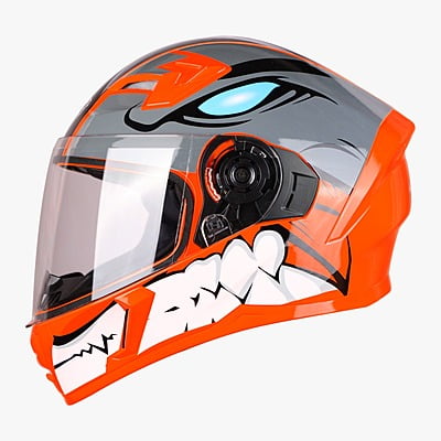 STEELBIRD SBA-21 ISS BORN READY GLOSSY FLUO RED C/V (L)