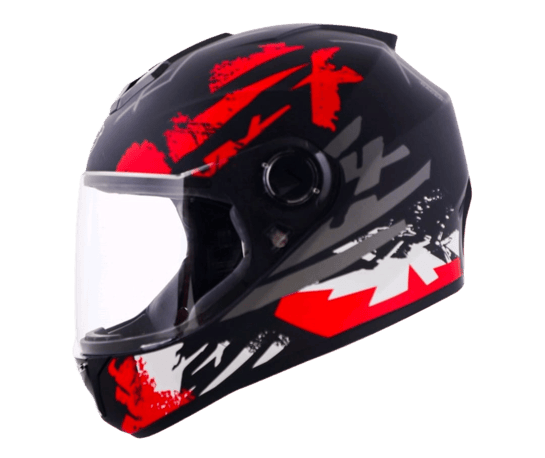 STEELBIRD SBH-11 ZOOM RACER MATT BLACK/RED C/V 600 MM (L)