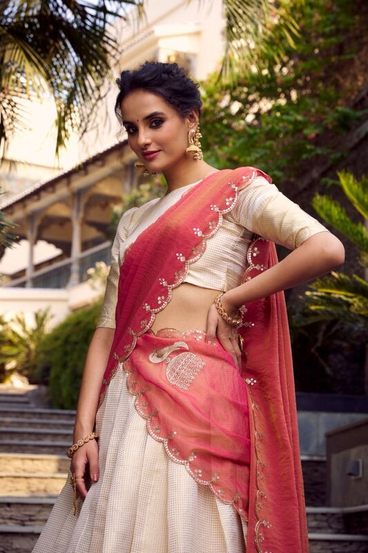 P557: Beautiful Soft Silk Lehenga Set