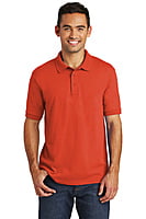 KP55 PLAYERA POLO DE PUNTO ACANALADO CABALLERO MC PORT & COMPANY