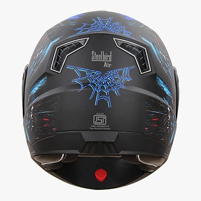 STEELBIRD SBA-7 ISS VENOM GLOSSY BLACK/BLUE C/V 600 MM