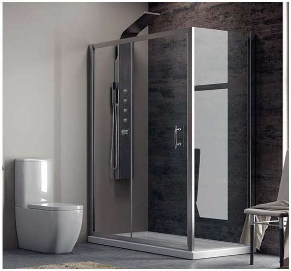 CABINA DUS KARAG, FLORA 500&S-10, CROMO, 70X100x190 cm, cu usa culisanta