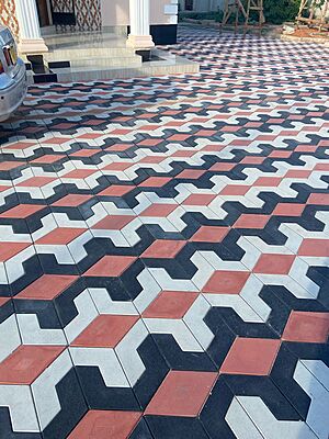 Prism paving blocks