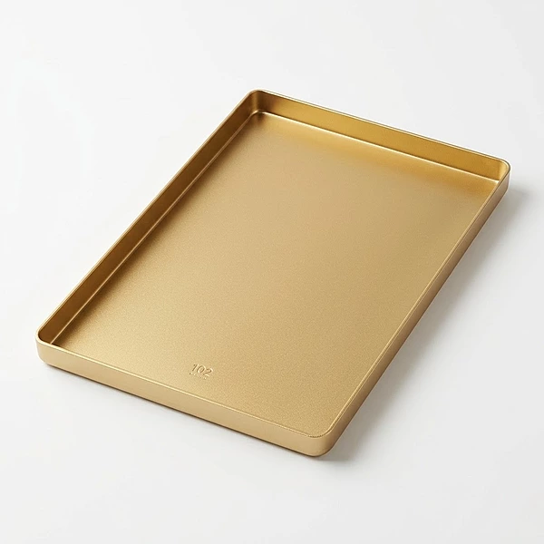 Metal Instrument Tray - Gold