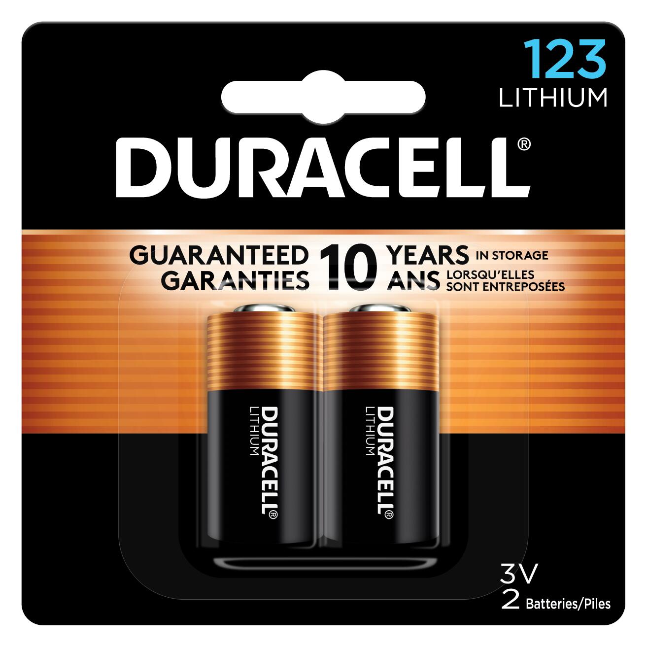 Duracell Ultra High-Power Lithium Battery 2 Pack , Copper & Black 123 36 / 2 cs