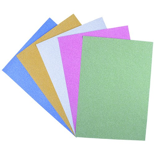 Rainbow Glitter Paper Assorted Single Sided