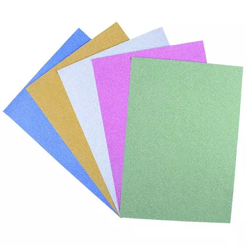 Rainbow Glitter Paper Assorted Single Sided