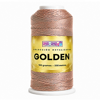 Hilo Golden Oro Rosa * 100Grs B-65-3 Cono X 100Gramos