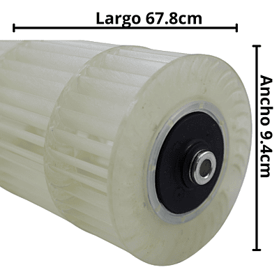 Turbina Evaporador Para Minisplit Lg De 1Ton, Largo 67.8Cm, Ancho 9.4Cm, Opresor Interno - 5901A20017H