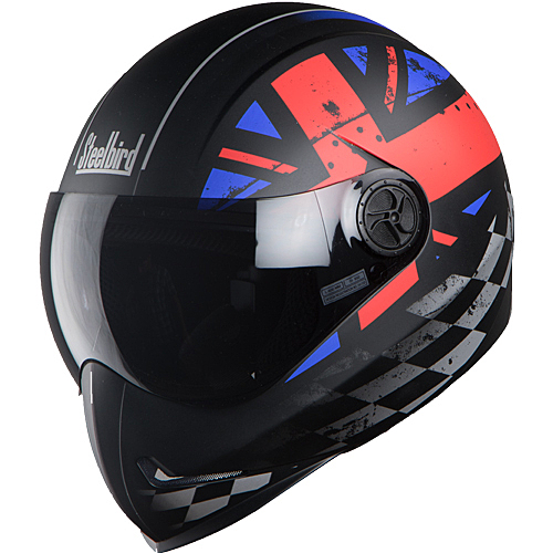 STEELBIRD SB-50 ROSS MATT BLACK/DUCATI RED C/V (L)