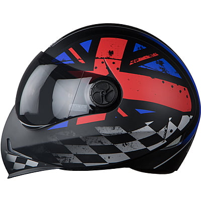 STEELBIRD SB-50 ADONIS MAJESTIC MAT BLACK+RED C/V (L)