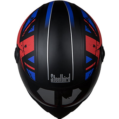 STEELBIRD SB-50 ADONIS MAJESTIC MAT BLACK+RED C/V (L)