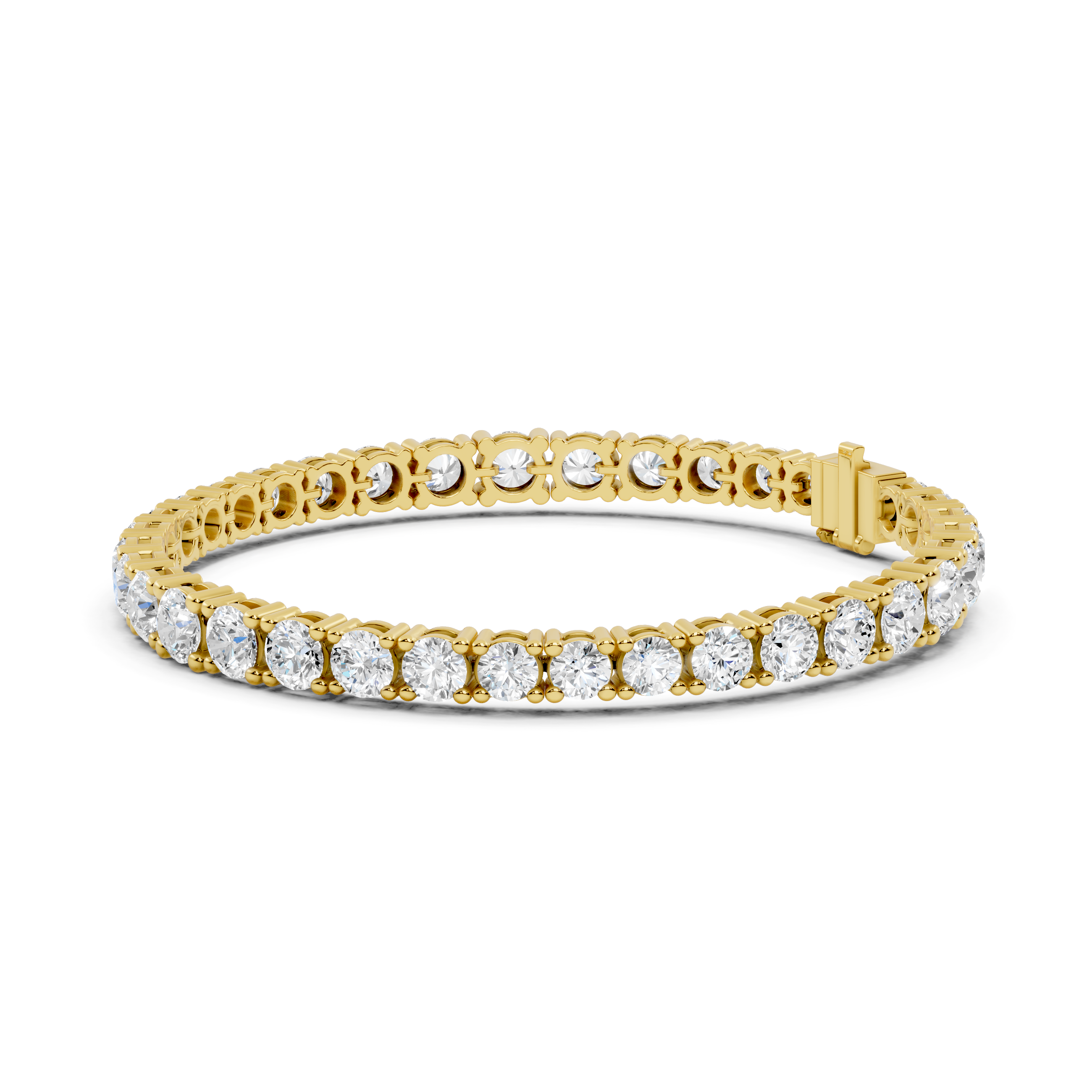 Graduating round diamond tennis bracelet