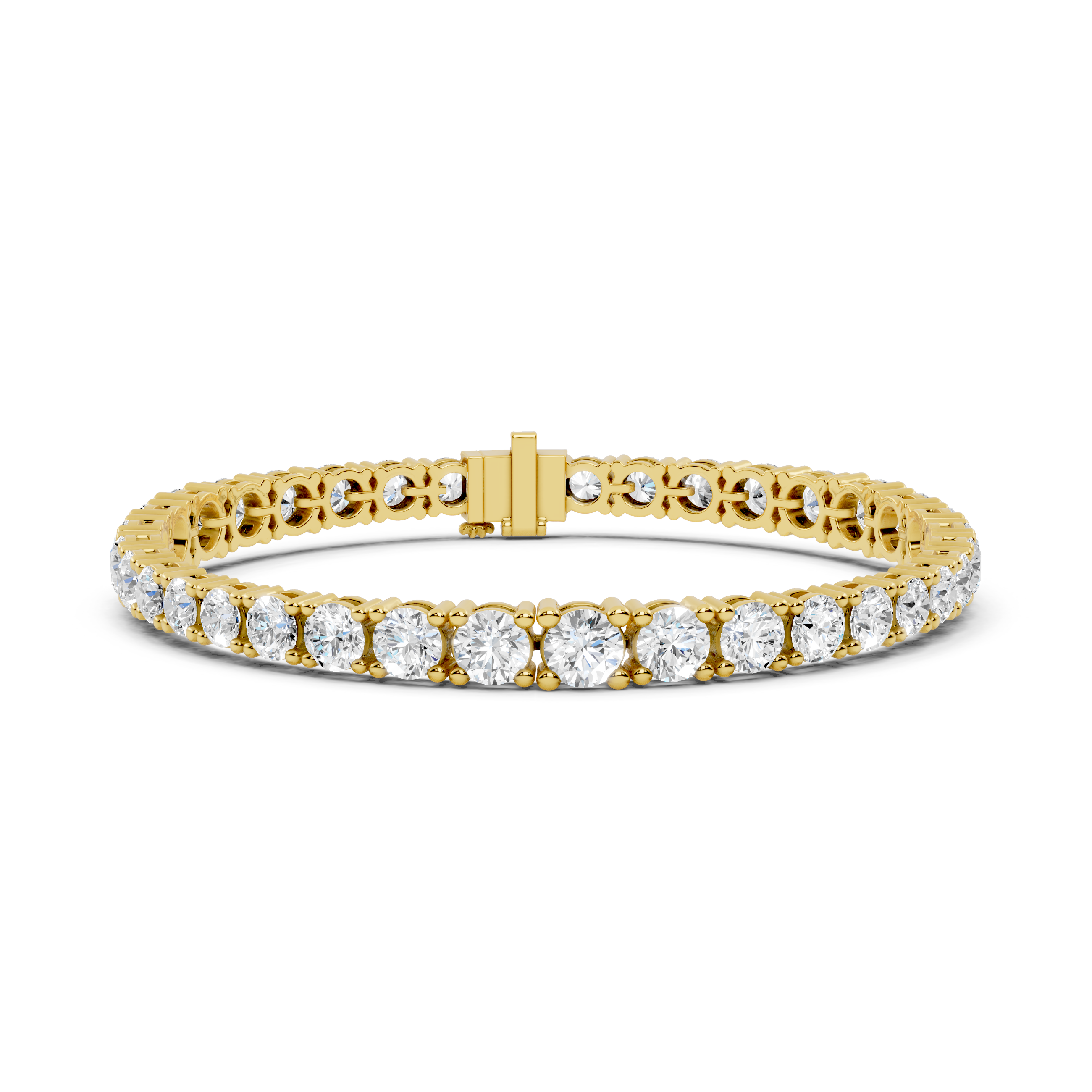 Graduating round diamond tennis bracelet