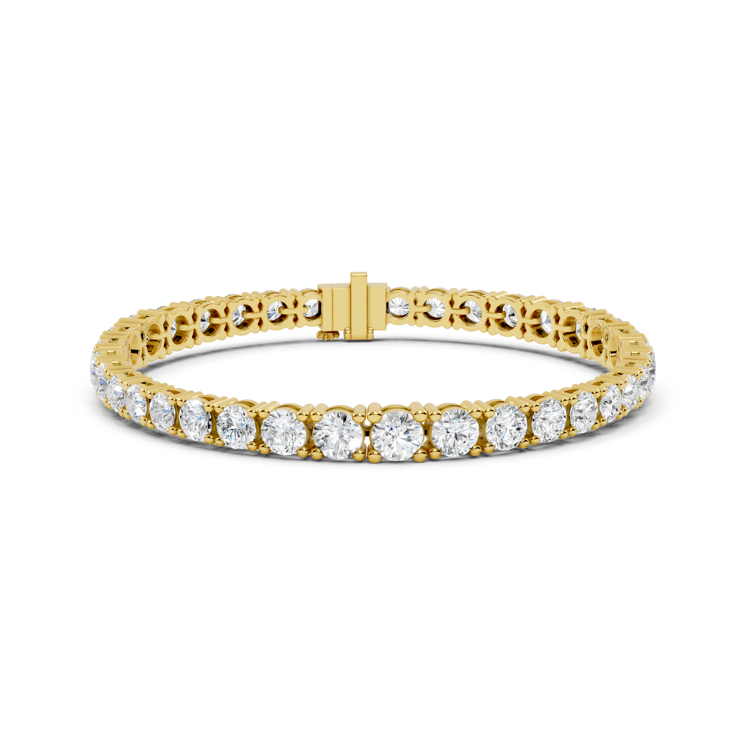 Graduating round diamond tennis bracelet