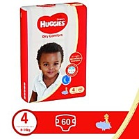 Huggies Jumbo Dry Comfort Diapers (Size 4) 8-14Kgs 60’S