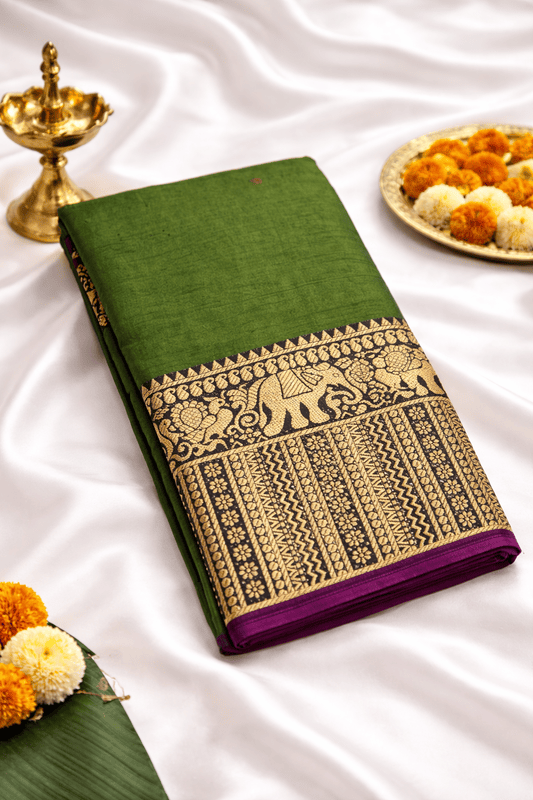 Narayanapet Saree - Light Green