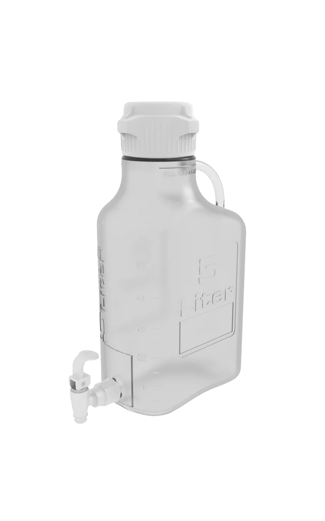 EZclear 5 L BPA-Free PETG Space Saving Carboy 83 mm (83B) VersaCap Spigot 1/EA