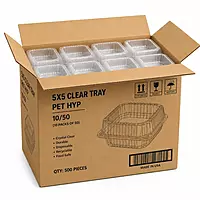 5X5 Clear Tray  PET HYP 10/50