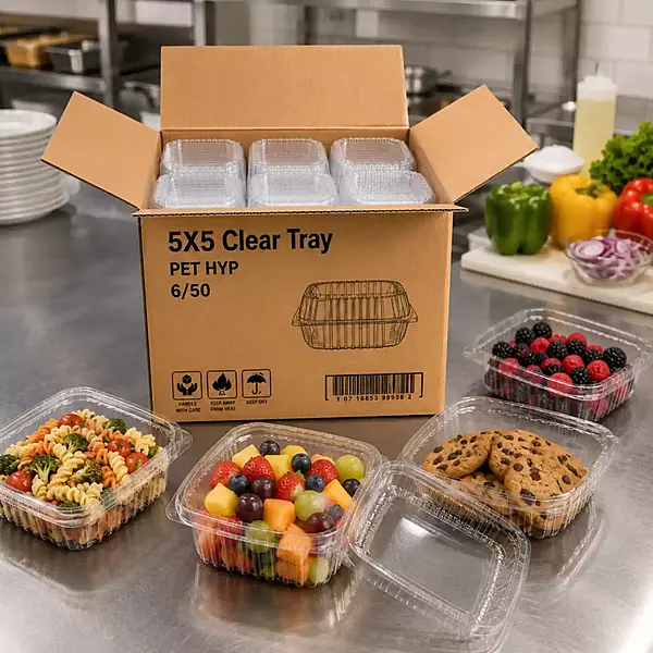 5X5 Clear Tray PET HYP 6/50