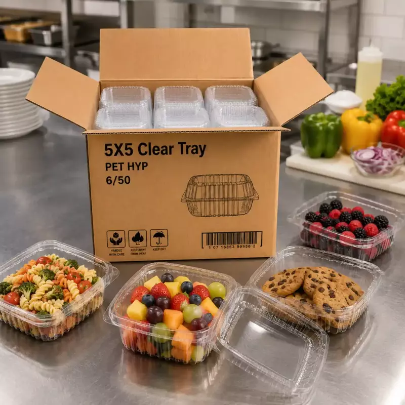 5X5 Clear Tray  PET HYP 6/50