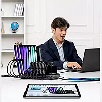 UNITEK uCharge 240W 10-Port USB Smart Charging Station