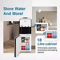 The 18-litre refrigerated cabinet of the Voltas Minimagic Spring RV+, stocked with beverages.