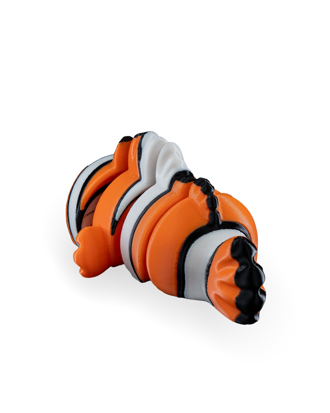 Cute Flexi Clownfish Fridge Magnet - 3D Printed Flexi Keychain with Magnet
