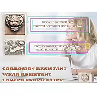 Tiger Head Carving Metal Poker Fidget Slider