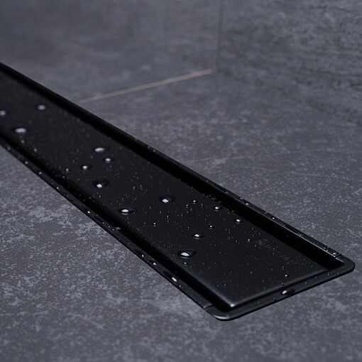 Rigola placabila KARAG, PRIMO COMPACT LINE, 650mm nero, placabila cu gresie