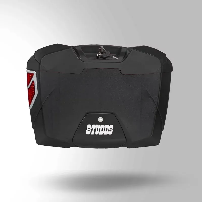 STUDDS SIDE BOX EXPLORER WITH UNIVERSAL FITMENT CLAMPS BLACK STUDDS SIDE BOX EXPLORER WITH UNIVERSAL FITMENT CLAMPS BLACK