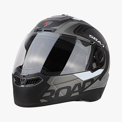 STEELBIRD SBA-7 ROAD MATT BLACK/GREY C/V (L)