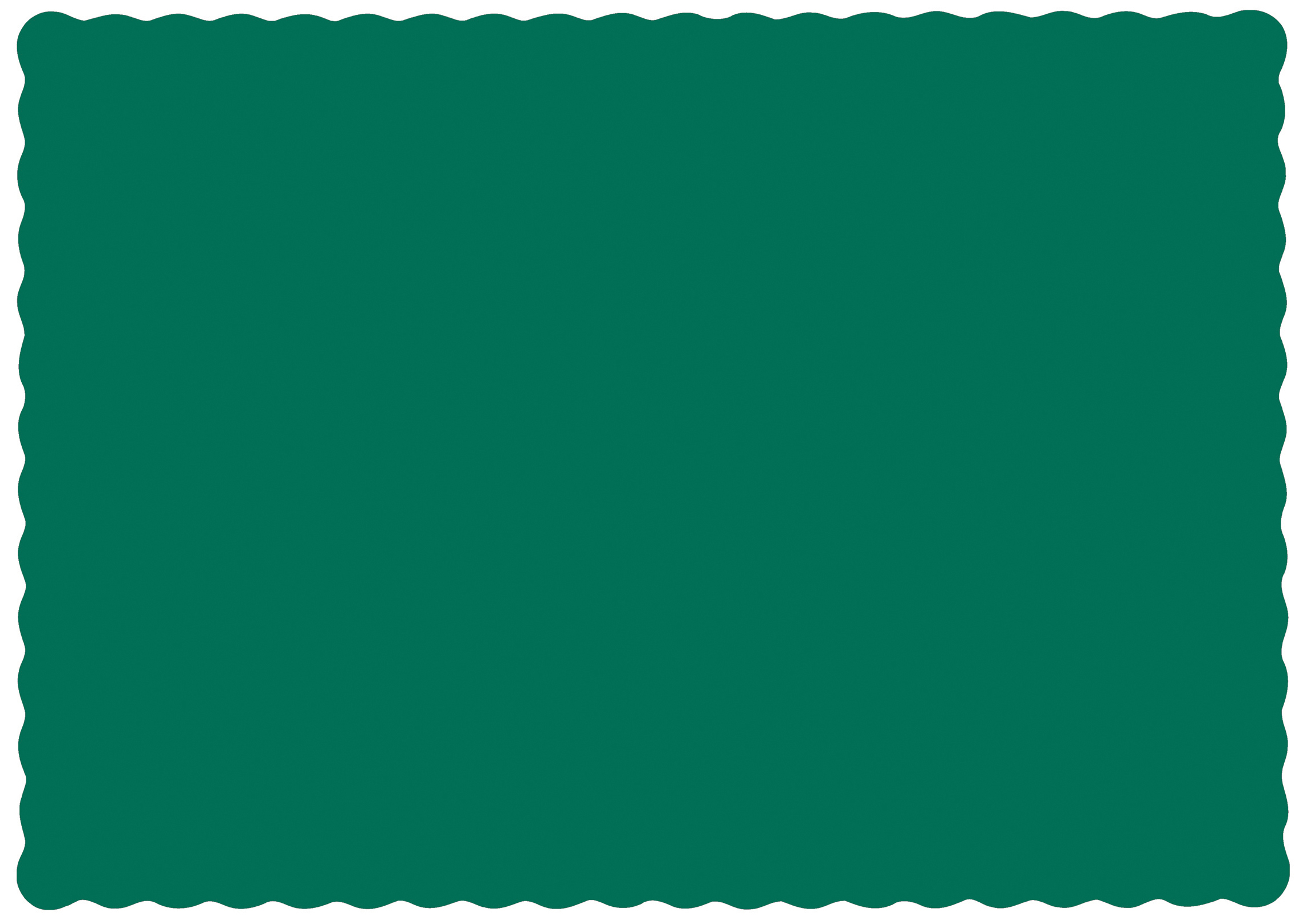 Hoffmaster Scallop Edge Linen Emboss Placemat Hunter Green Economy 9.5" X 13.5" 1000 / cs