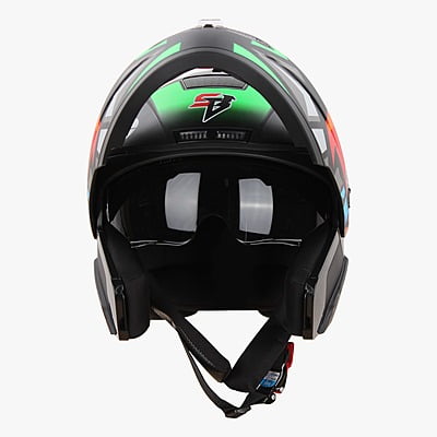 STEELBIRD SBA-7 BIRDIE MATT BLACK/GREEN C/V (L)