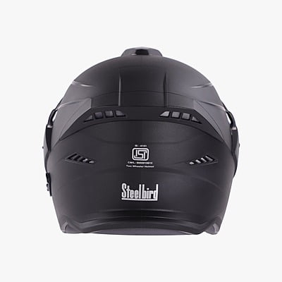 STEELBIRD SBH-23 AVA DASHING WITH PEAK BLACK C/V (L)