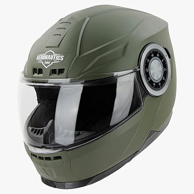 STEELBIRD SBH-40 MATT B.GREEN C/V 580 MM