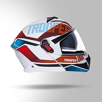 STUDDS TROOPER D1  WHITE N2 RED D/V (L)