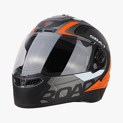 STEELBIRD SBA-7 ROAD MATT BLACK/ORANGE C/V (L)