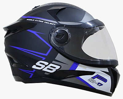 STEELBRID SBH-17 ROBOT ICE MATT BLACK/BLUE C/V (L)