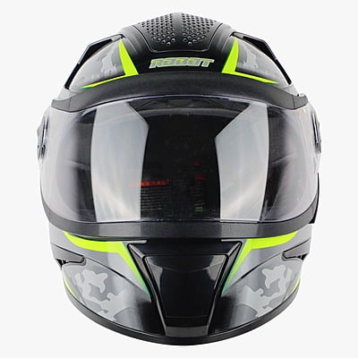 STEELBIRD SBH-17 ROBOT CAMO MATT BLACK/NEON C/V (L)