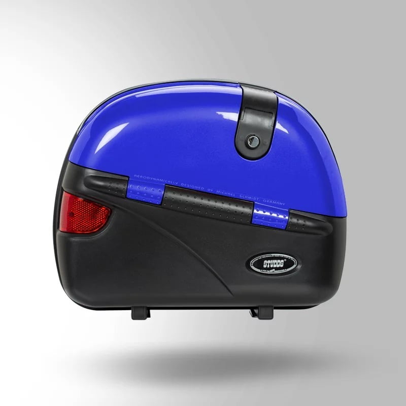 STUDDS SIDE BOX CRUISER WITH MAIN FRAME WITH UNIVERSAL FITMENT CLAMPS (RIGHT) FLAME BLUE