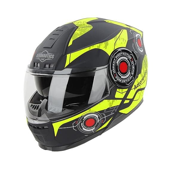 STEELBIRD SBH-40 ISS ASSASIN GLOSSY BLACK/NEON C/V 600 MM