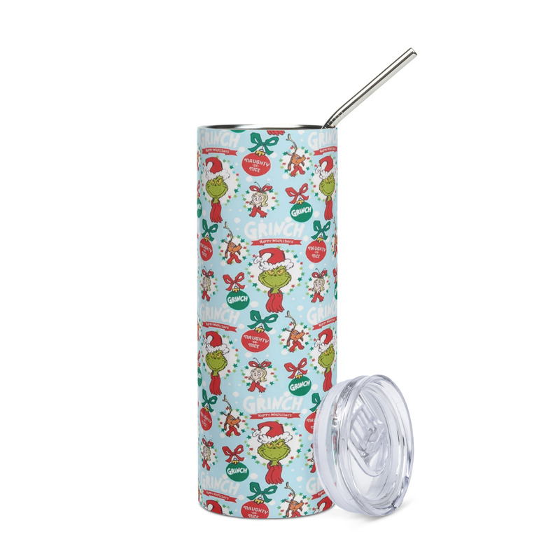 Grinch & Cindy Lou Who Skinny Tumbler – Merry Grinchmas Holiday Drinkware