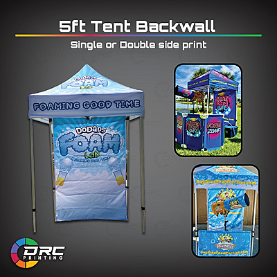 5ft Tent Full Backwall (Single or Double Side Print) 5ft Tent Full Backwall (Single or Double Side Print)
