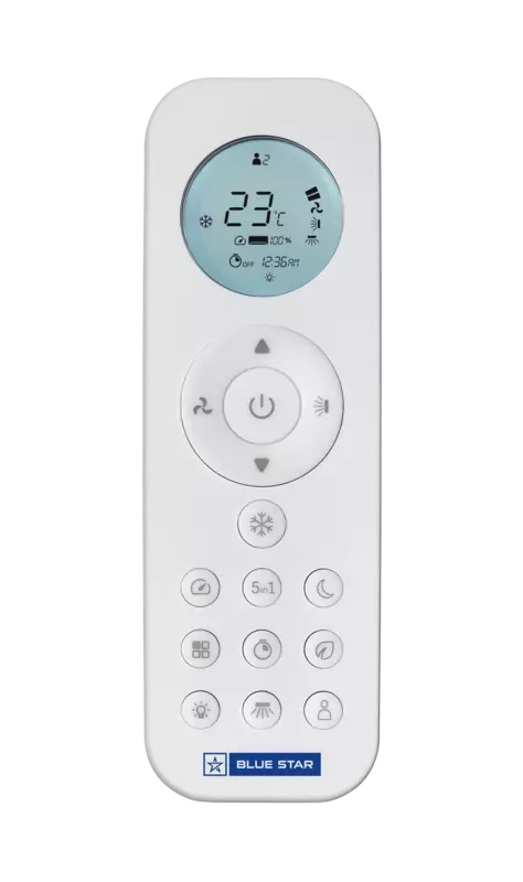 Blue Star IC512TNUR Inverter Split AC-1 Ton 5 Star with LCD Display Remote.
