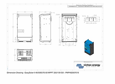 5.0 kW VICTRON EasySolar - PYLONTECH Combo, c/w 2x 4.8 kWh Lithium Batteries
