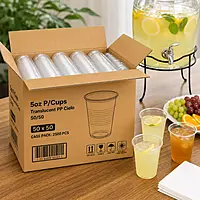 5oz P/Cups Translucent PP Cielo 50/50