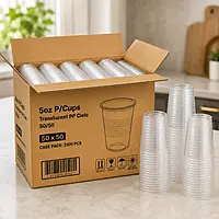 5oz P/Cups Translucent PP Cielo 50/50