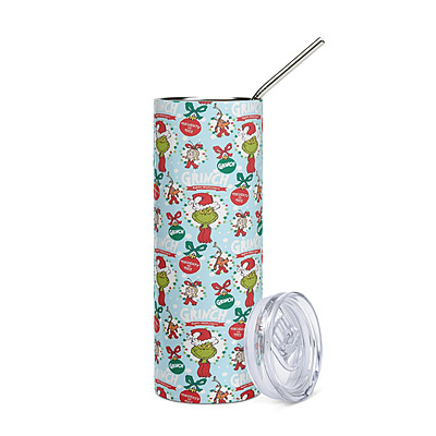 Grinch & Cindy Lou Who Skinny Tumbler – Merry Grinchmas Holiday Drinkware