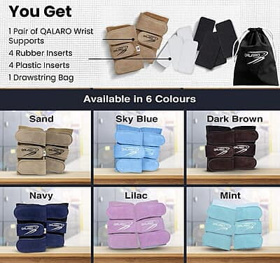 QALARO - SKY BLUE SUEDE WRIST SUPPORTS (pair) QALARO - SKY BLUE SUEDE WRIST SUPPORTS (pair)